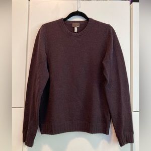 Wool Sweater in Brown/Dark Purple